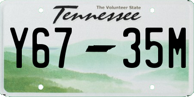 TN license plate Y6735M