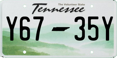 TN license plate Y6735Y