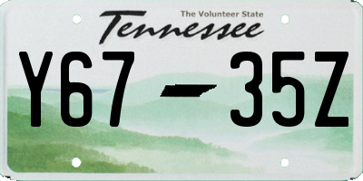 TN license plate Y6735Z