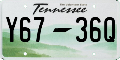 TN license plate Y6736Q