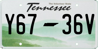 TN license plate Y6736V