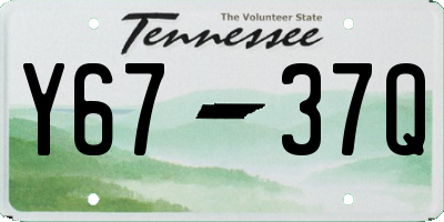 TN license plate Y6737Q