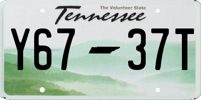 TN license plate Y6737T