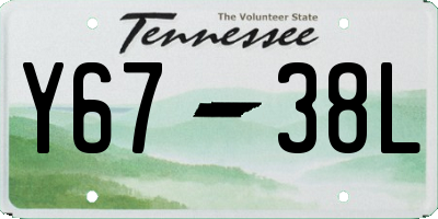 TN license plate Y6738L