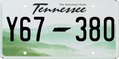 TN license plate Y6738O