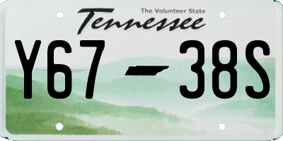 TN license plate Y6738S