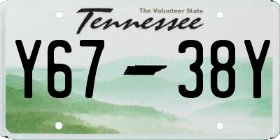 TN license plate Y6738Y