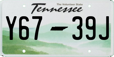 TN license plate Y6739J