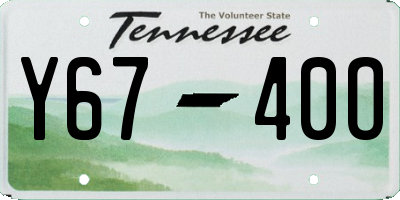 TN license plate Y6740O
