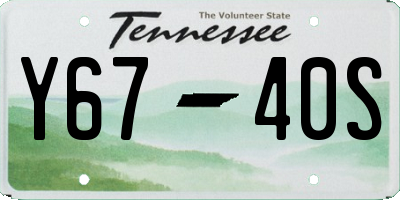 TN license plate Y6740S