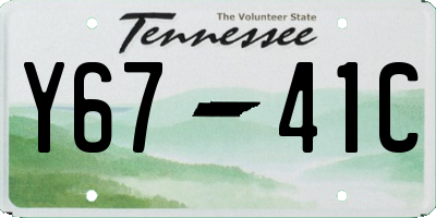 TN license plate Y6741C