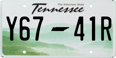 TN license plate Y6741R