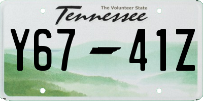 TN license plate Y6741Z