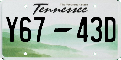 TN license plate Y6743D