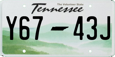 TN license plate Y6743J