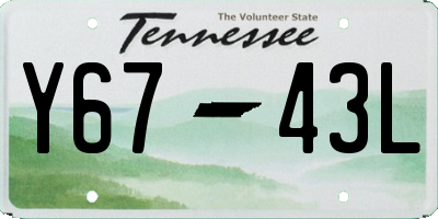 TN license plate Y6743L