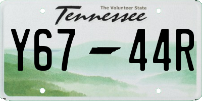 TN license plate Y6744R