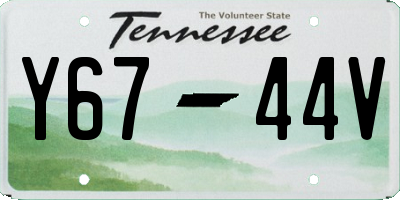TN license plate Y6744V