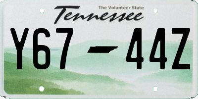 TN license plate Y6744Z