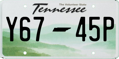 TN license plate Y6745P