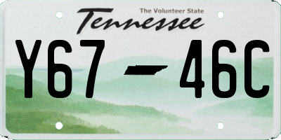 TN license plate Y6746C