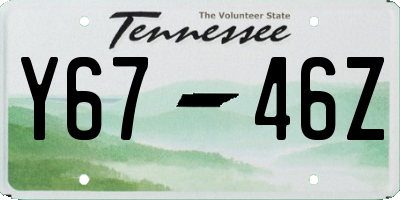 TN license plate Y6746Z