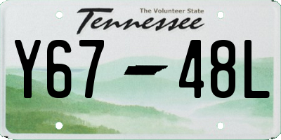 TN license plate Y6748L