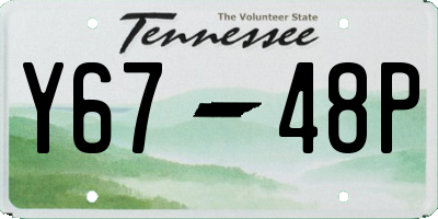 TN license plate Y6748P