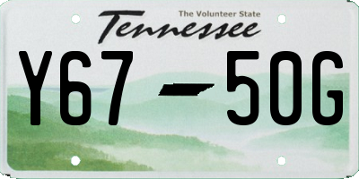 TN license plate Y6750G