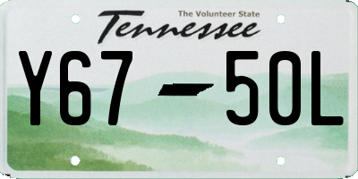TN license plate Y6750L