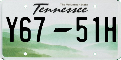 TN license plate Y6751H