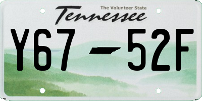 TN license plate Y6752F
