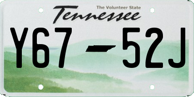 TN license plate Y6752J