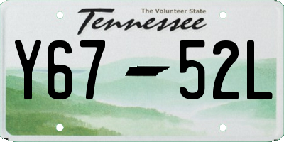 TN license plate Y6752L