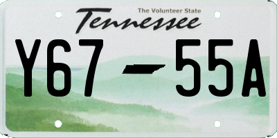 TN license plate Y6755A