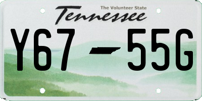 TN license plate Y6755G