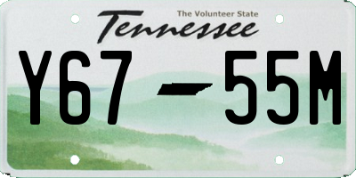 TN license plate Y6755M