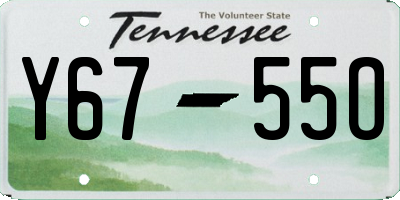 TN license plate Y6755O