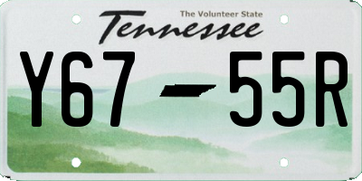 TN license plate Y6755R