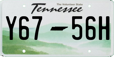 TN license plate Y6756H