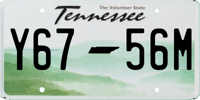 TN license plate Y6756M