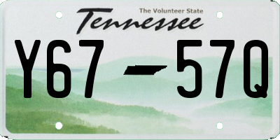TN license plate Y6757Q