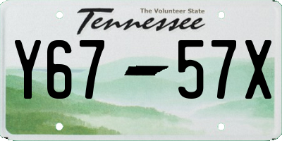 TN license plate Y6757X