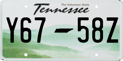 TN license plate Y6758Z
