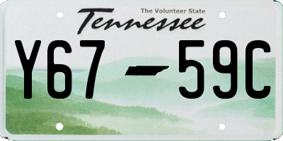TN license plate Y6759C