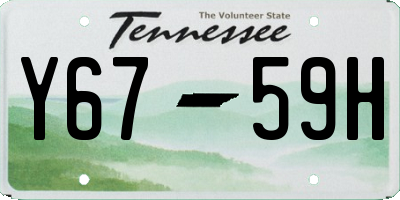 TN license plate Y6759H