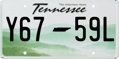 TN license plate Y6759L