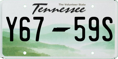 TN license plate Y6759S