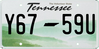 TN license plate Y6759U