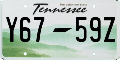 TN license plate Y6759Z